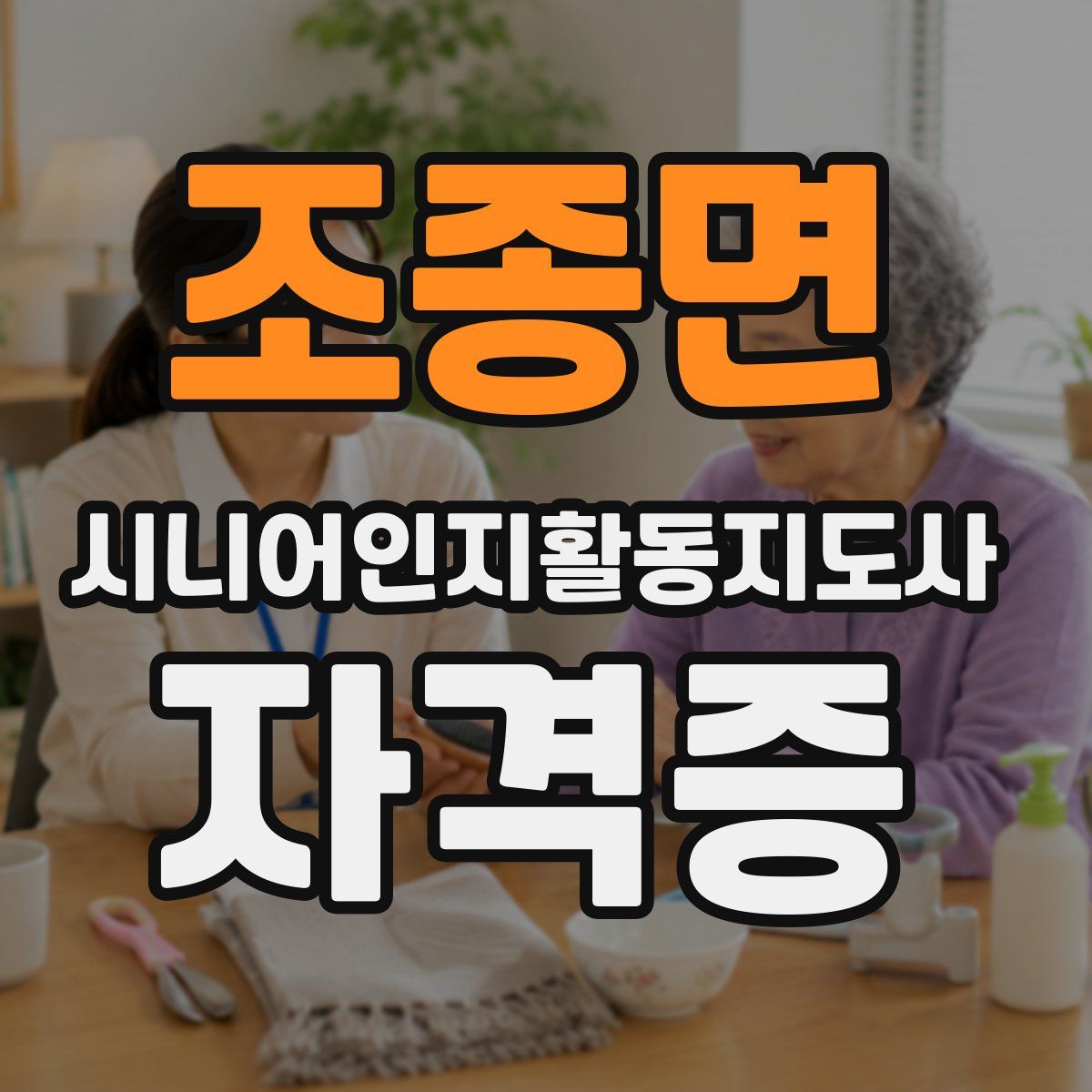 조종면 시니어인지활동지도사 자격증
