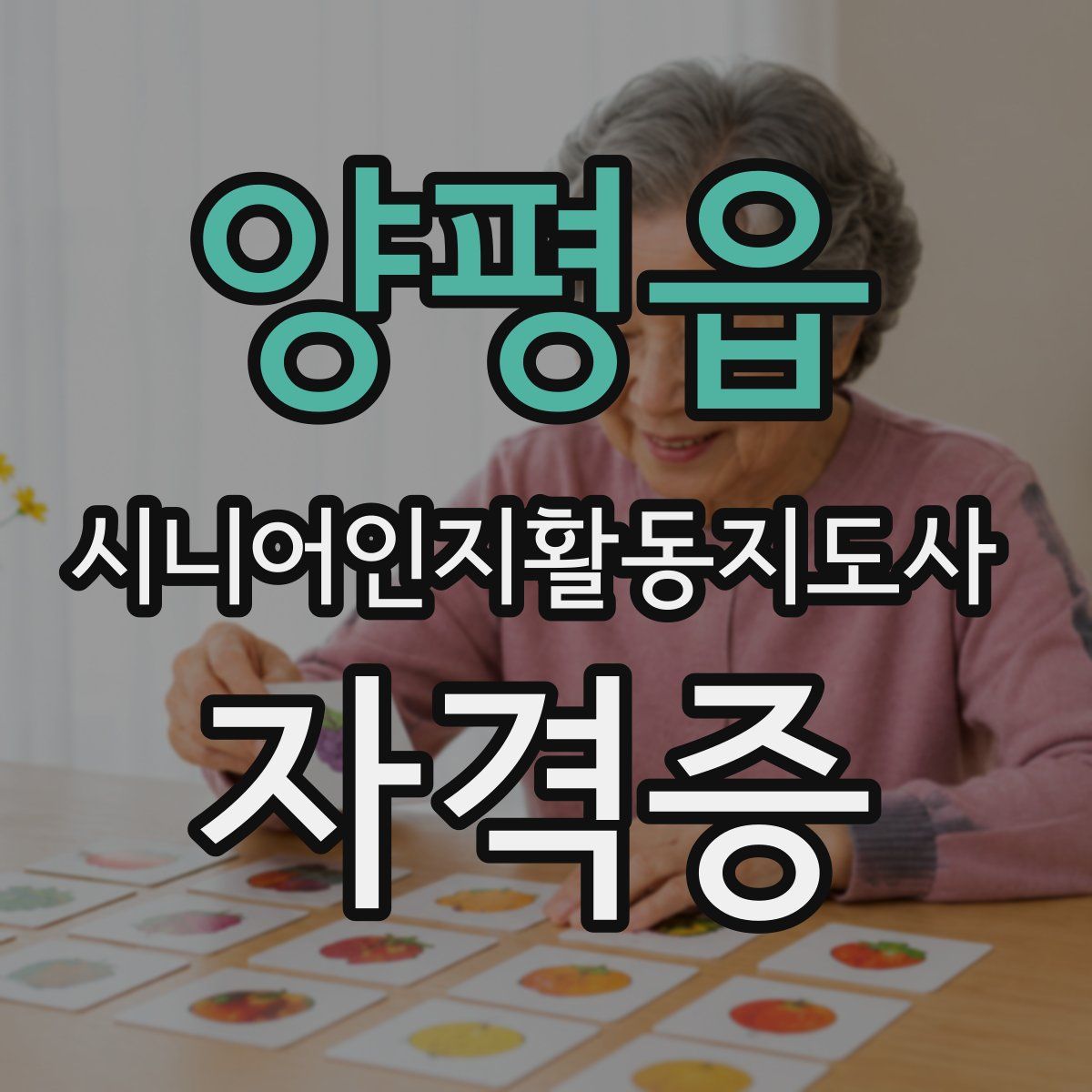 양평읍 시니어인지활동지도사 자격증