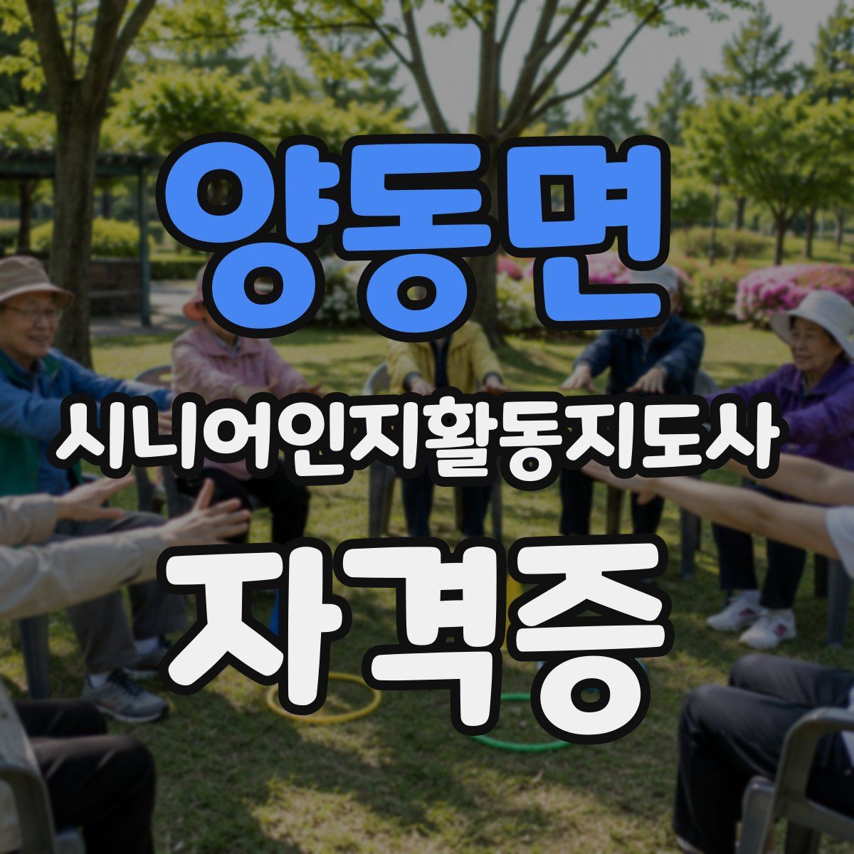 양동면 시니어인지활동지도사 자격증