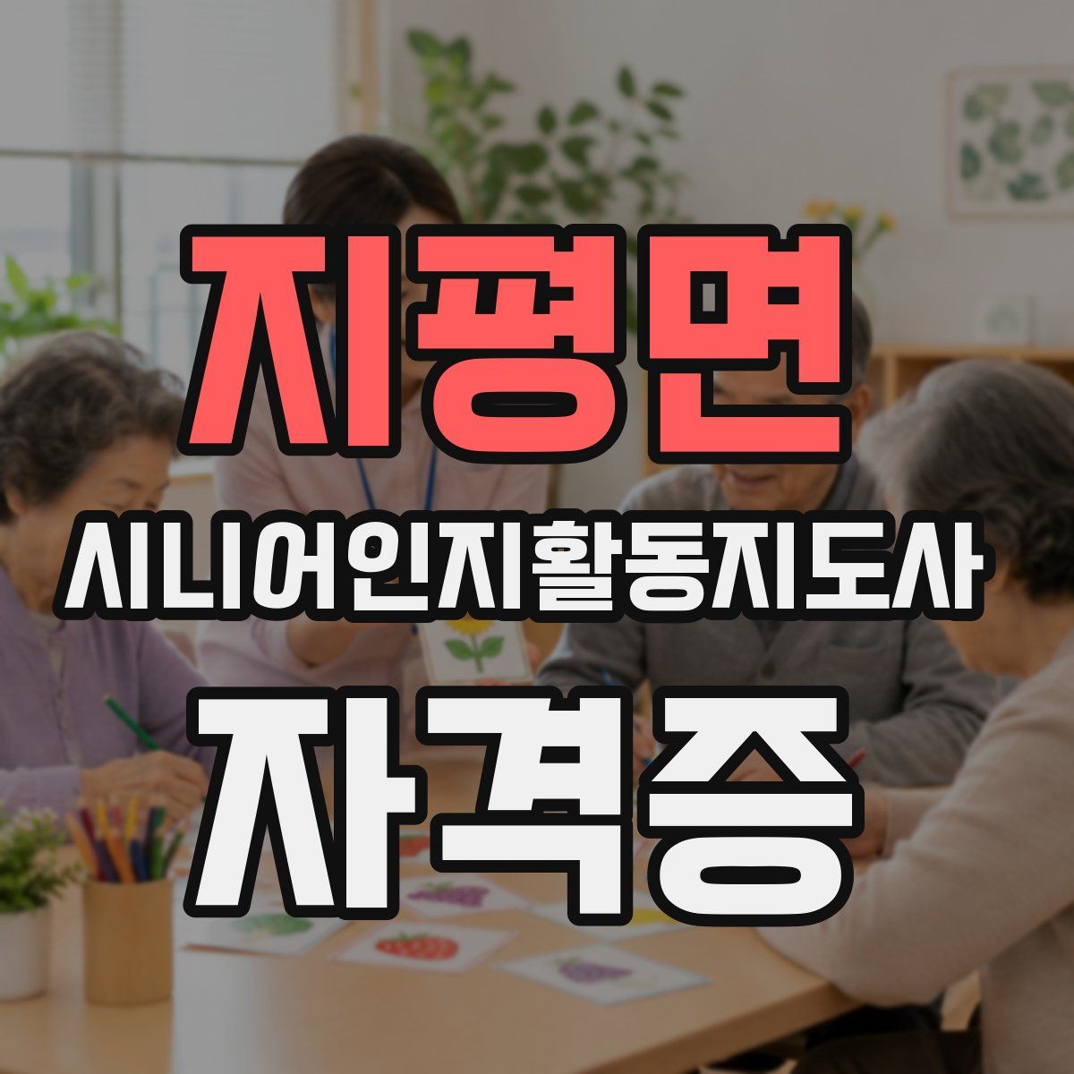 지평면 시니어인지활동지도사 자격증