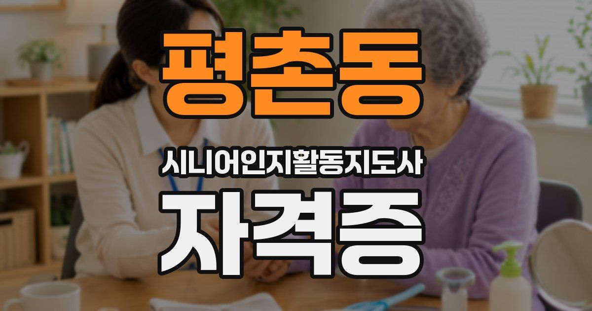 평촌동 시니어인지활동지도사 자격증