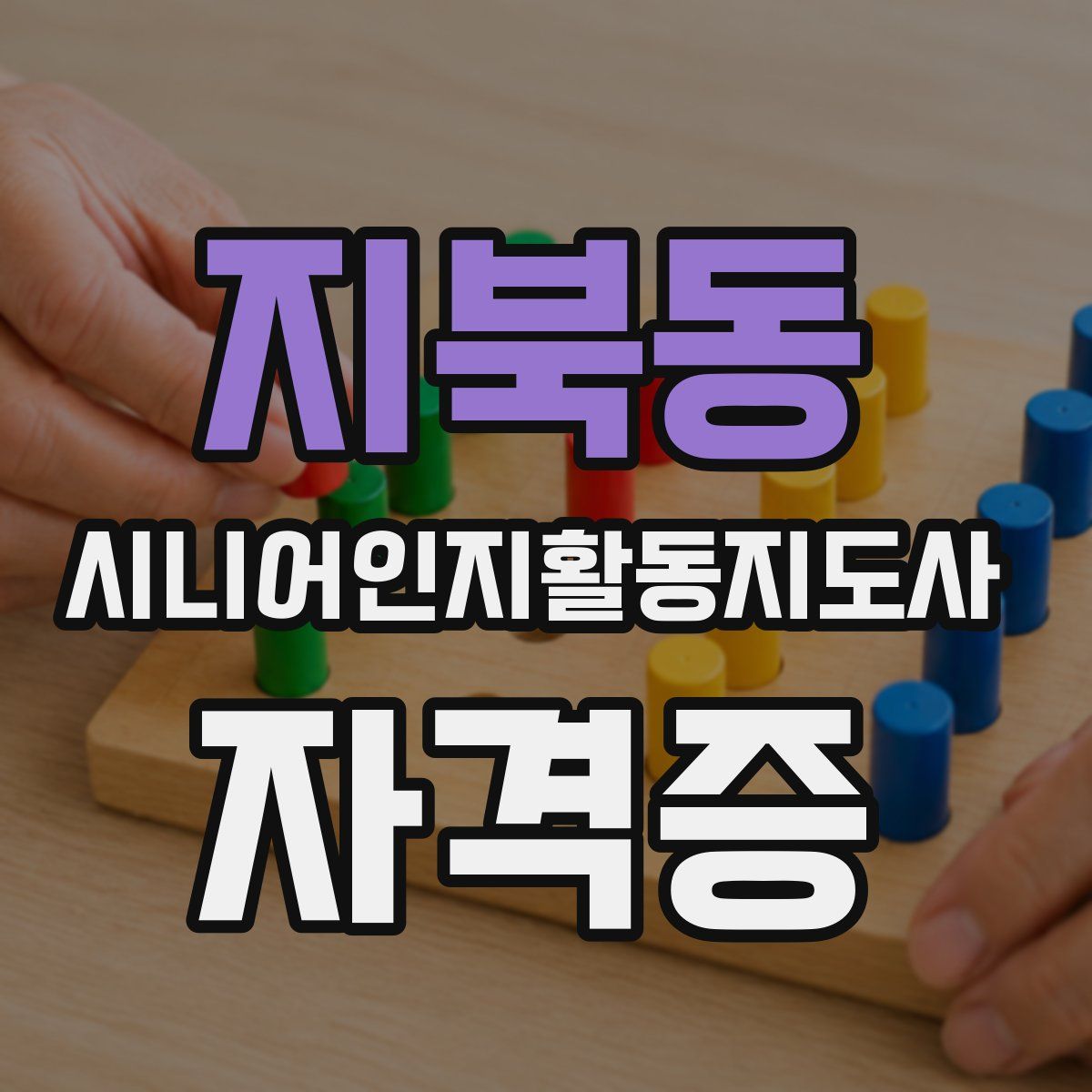 지북동 시니어인지활동지도사 자격증
