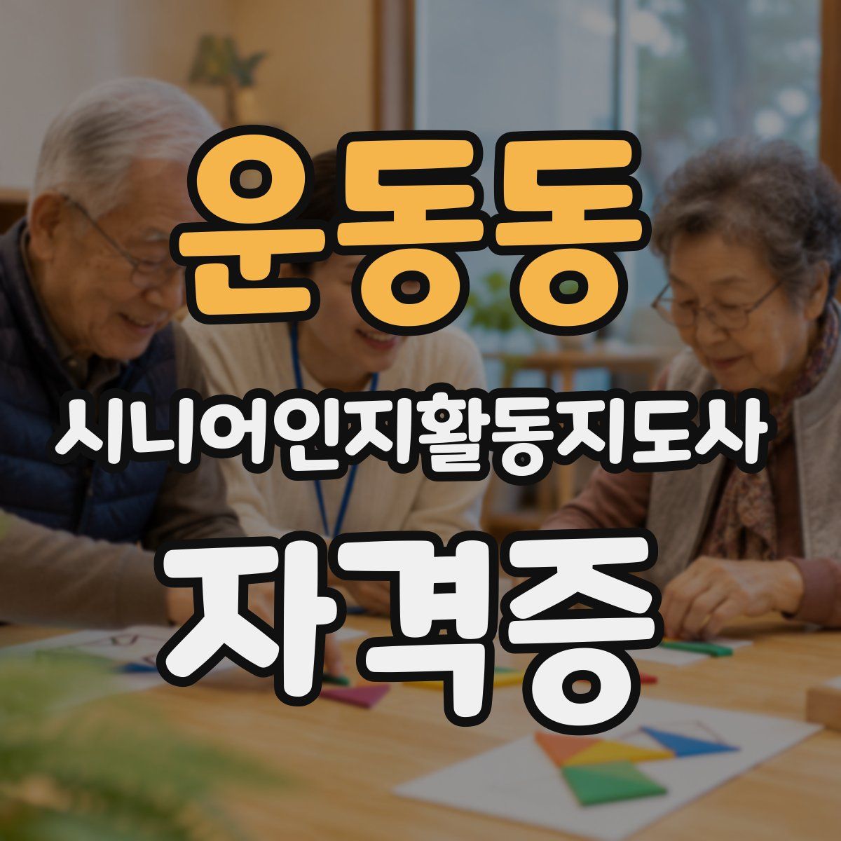 운동동 시니어인지활동지도사 자격증