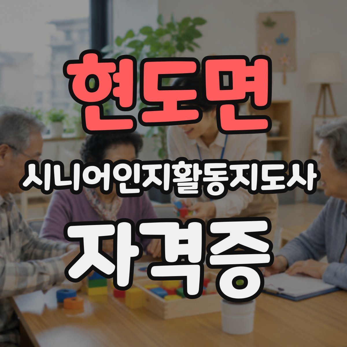 현도면 시니어인지활동지도사 자격증