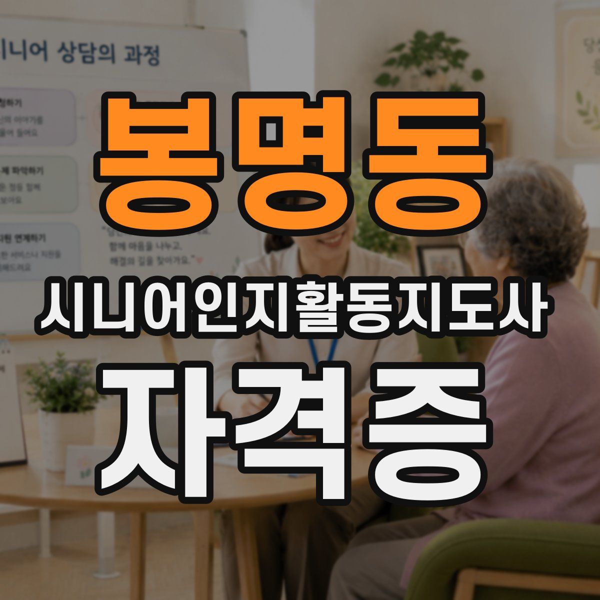 봉명동 시니어인지활동지도사 자격증