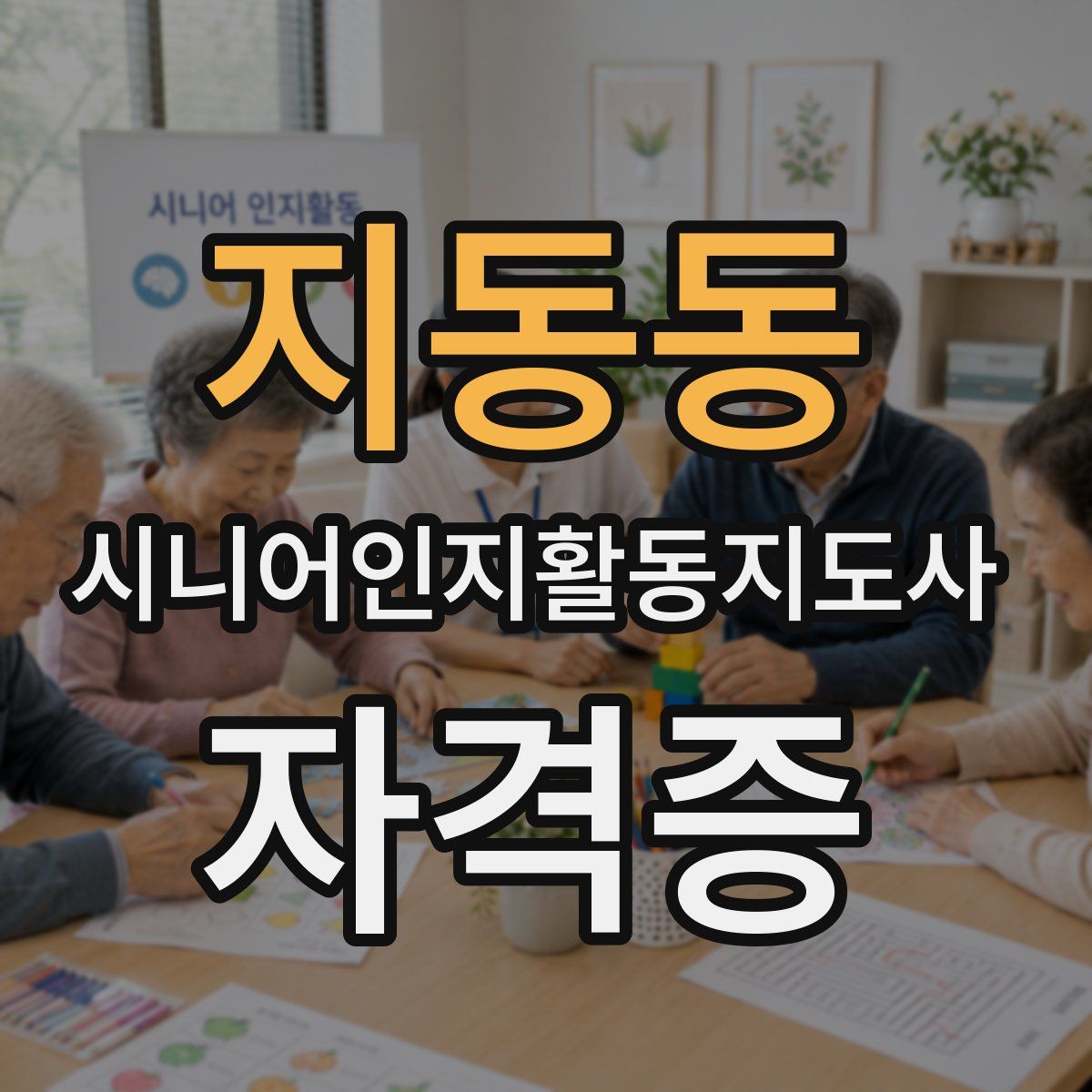 지동동 시니어인지활동지도사 자격증
