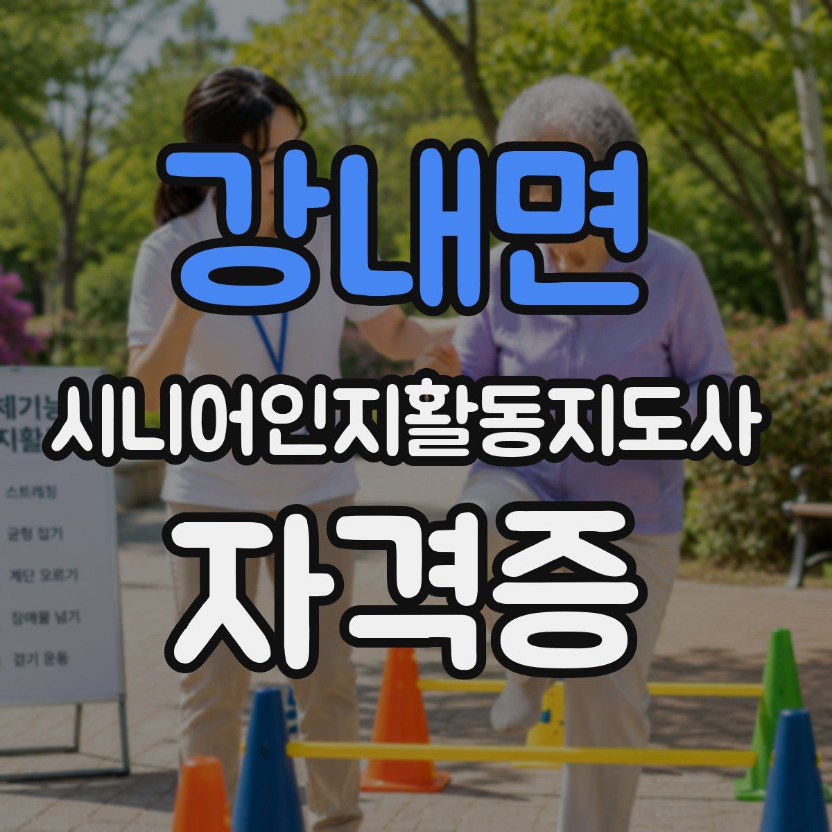강내면 시니어인지활동지도사 자격증