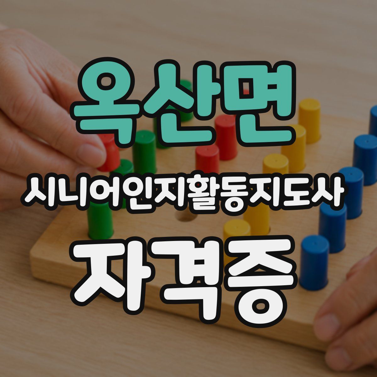 옥산면 시니어인지활동지도사 자격증