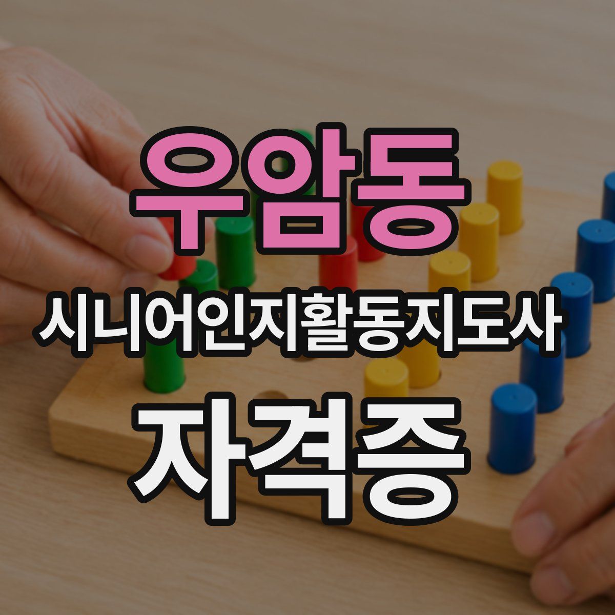 우암동 시니어인지활동지도사 자격증