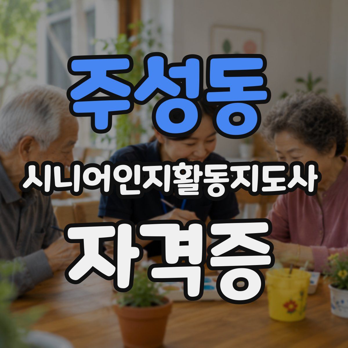 주성동 시니어인지활동지도사 자격증