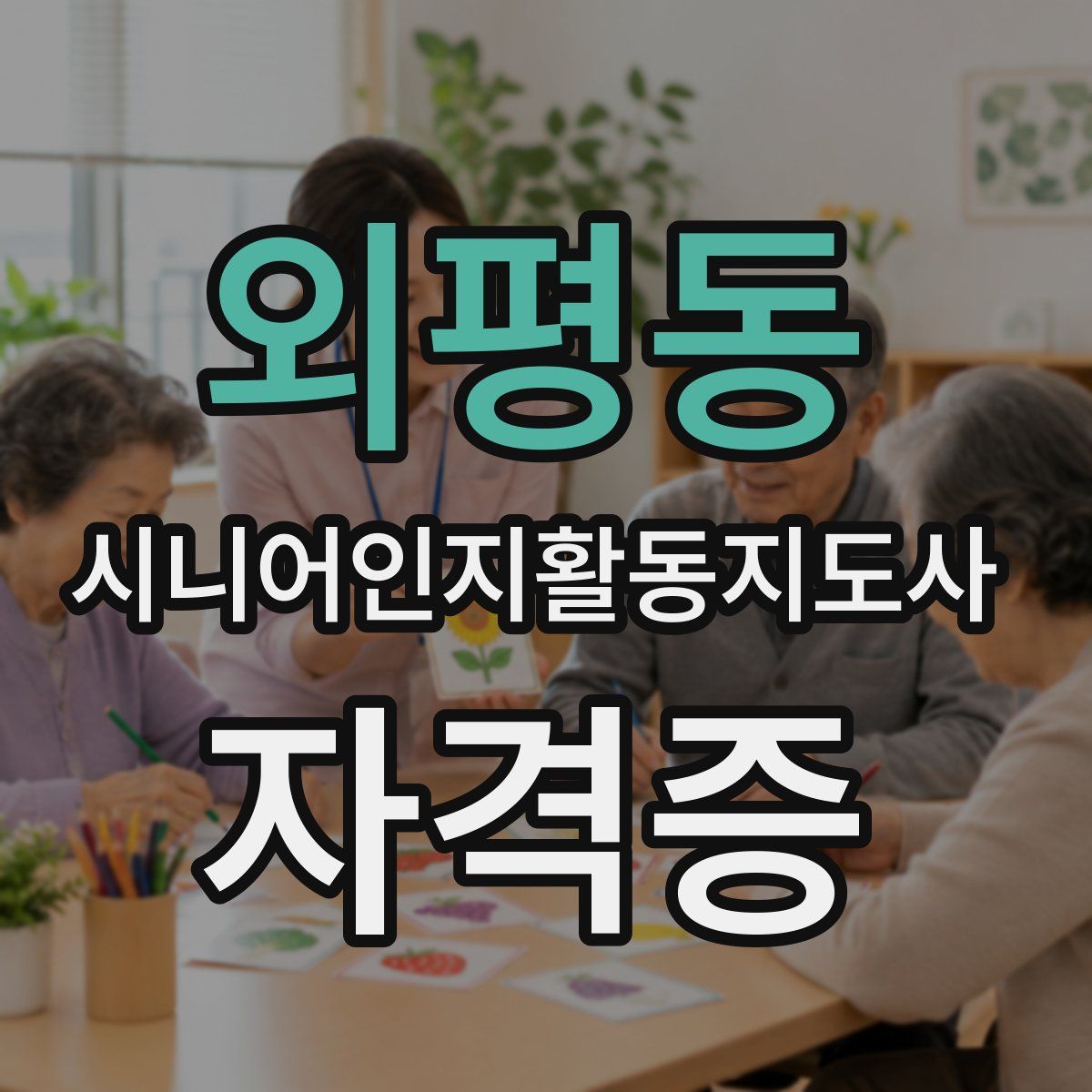 외평동 시니어인지활동지도사 자격증