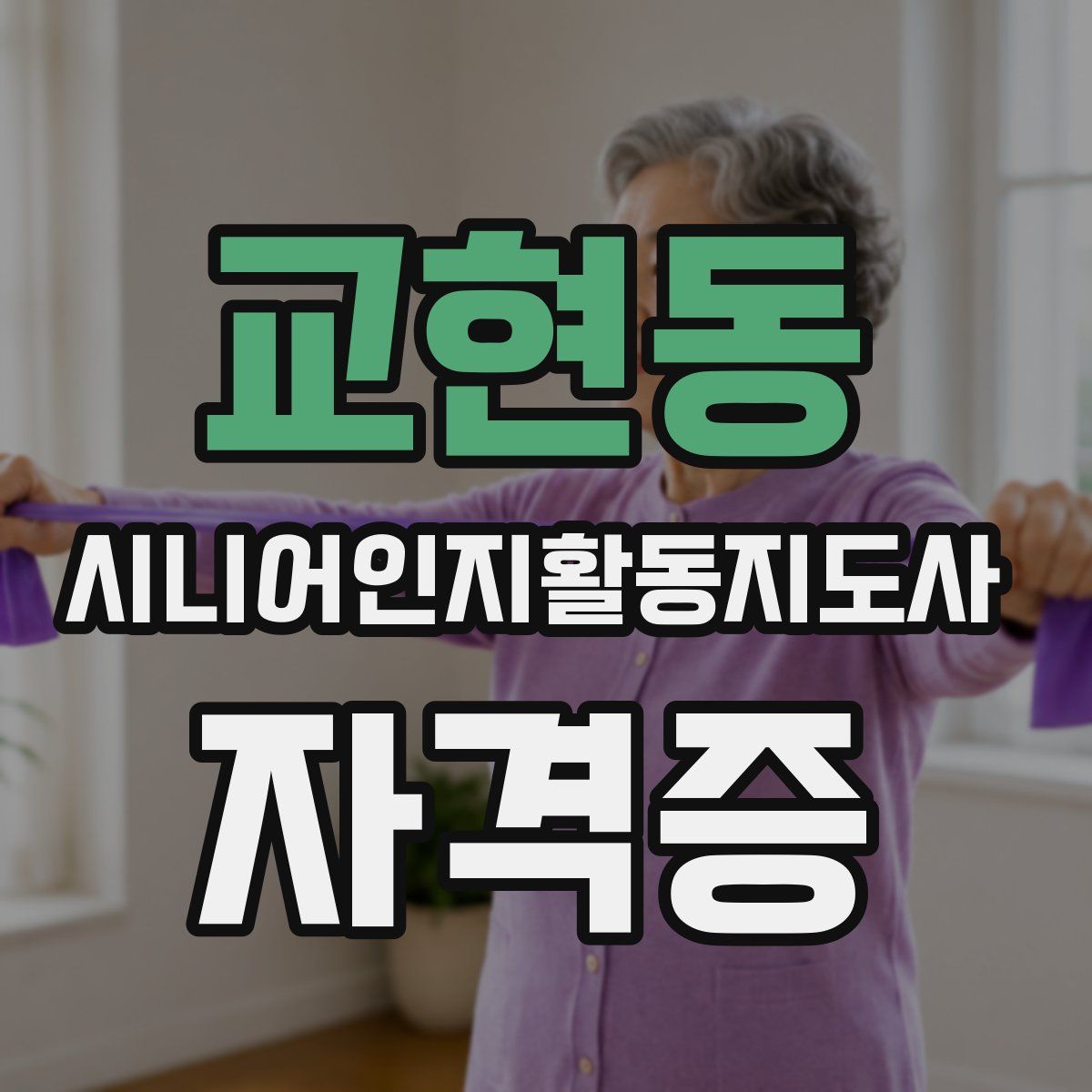 교현동 시니어인지활동지도사 자격증