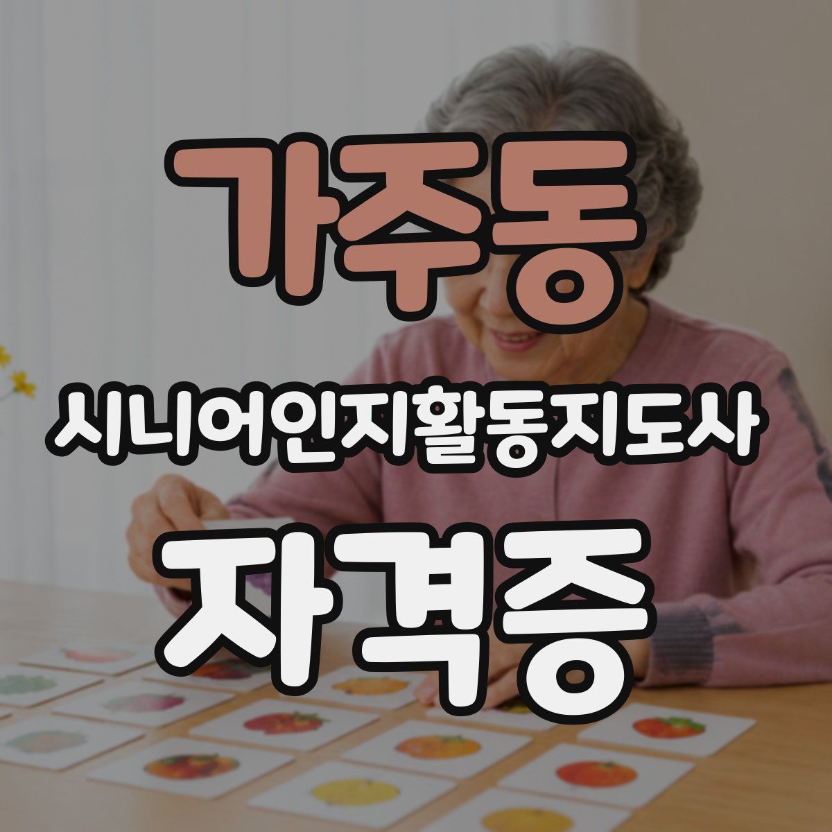 가주동 시니어인지활동지도사 자격증
