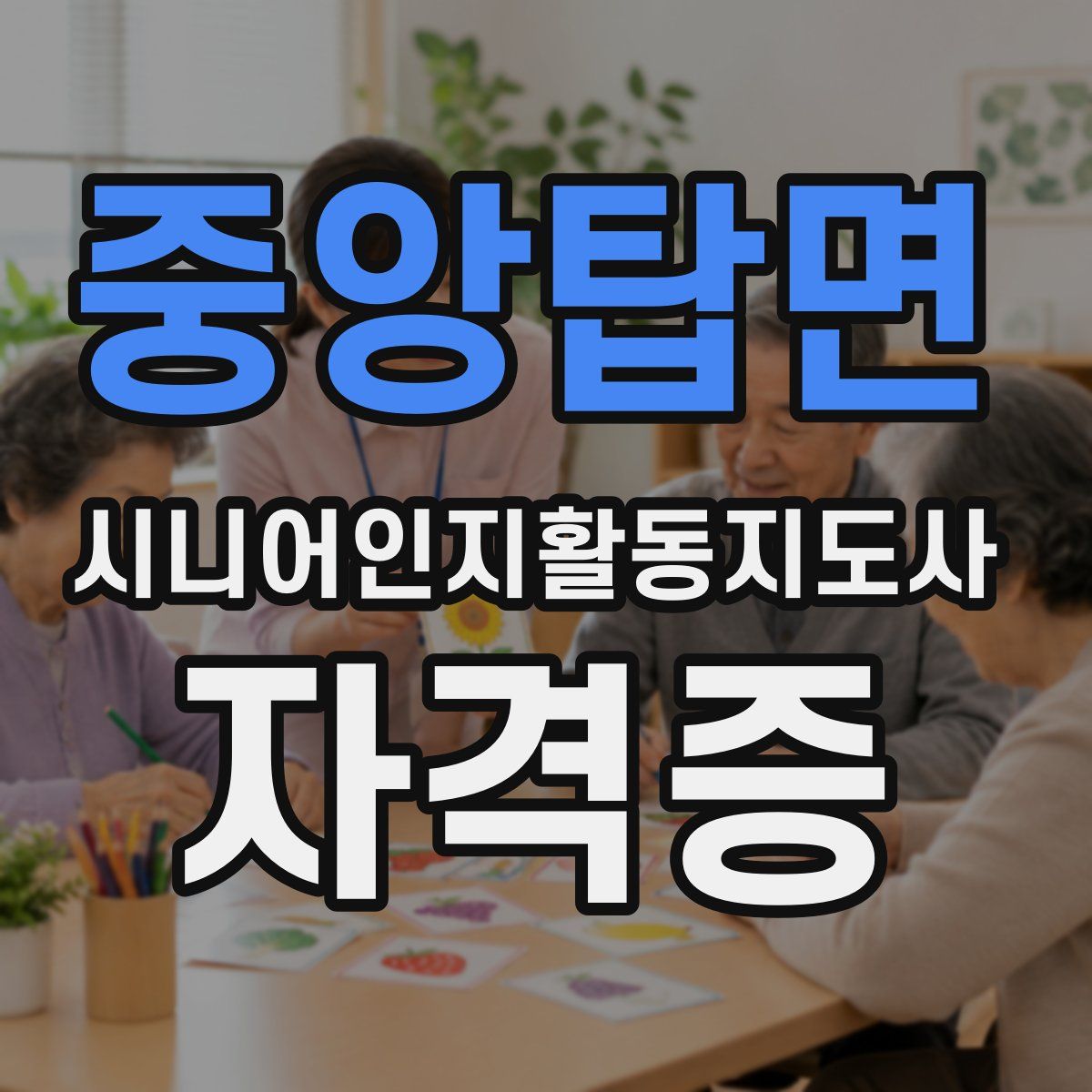 중앙탑면 시니어인지활동지도사 자격증