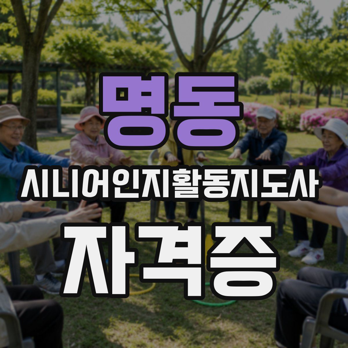 명동 시니어인지활동지도사 자격증