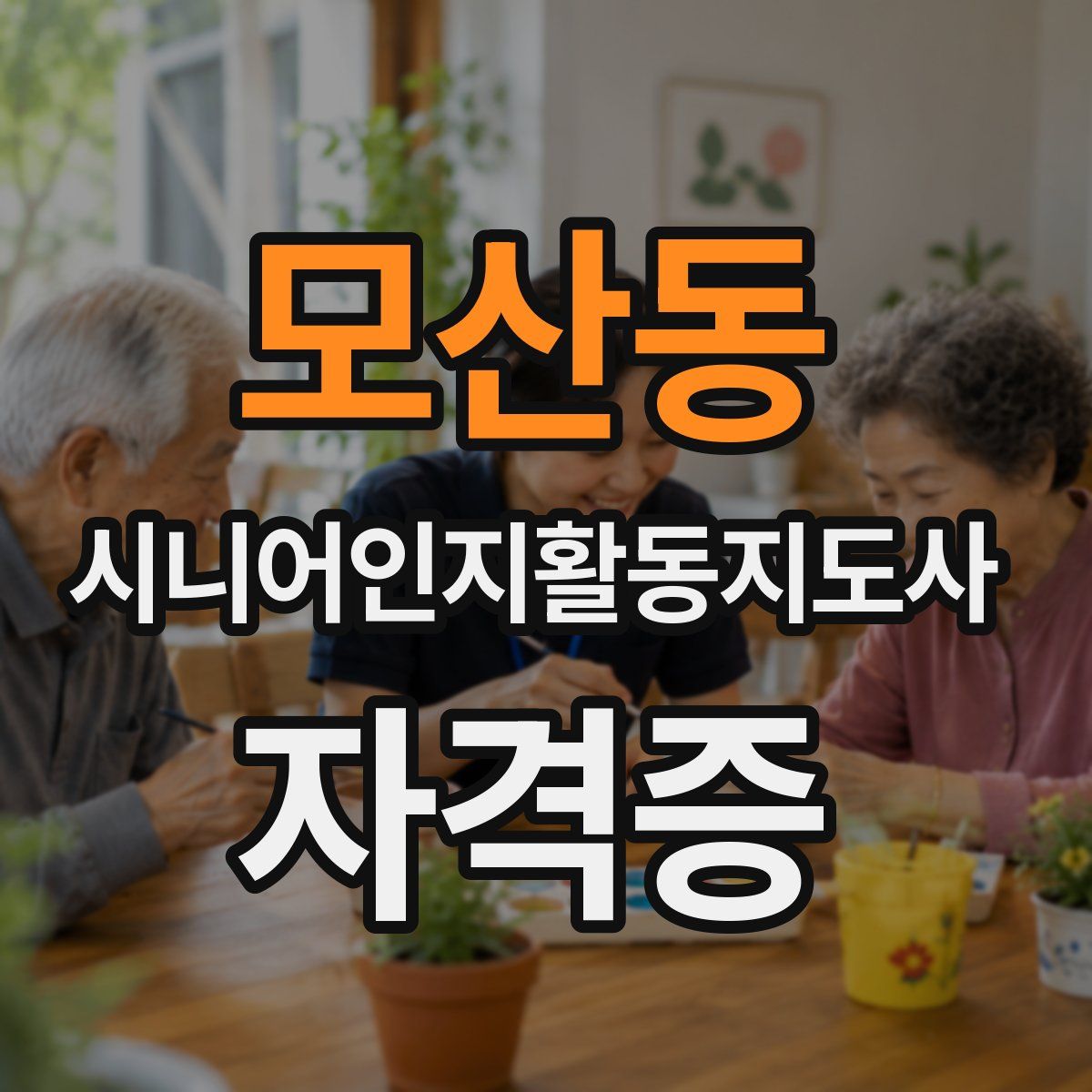 모산동 시니어인지활동지도사 자격증