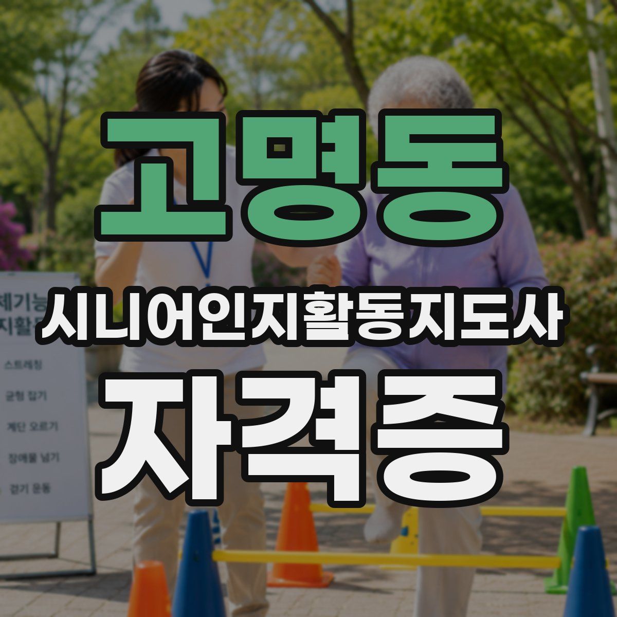 고명동 시니어인지활동지도사 자격증