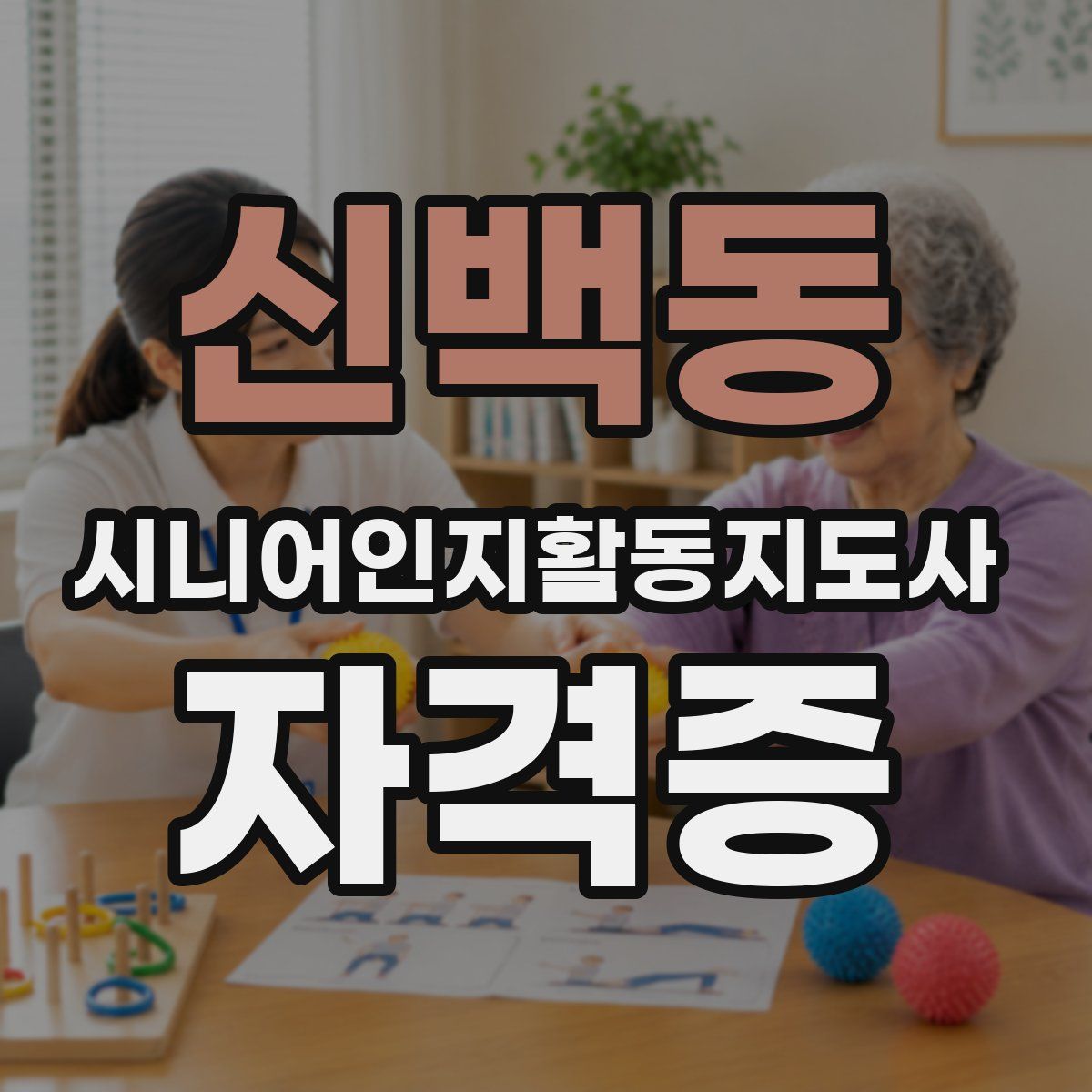 신백동 시니어인지활동지도사 자격증