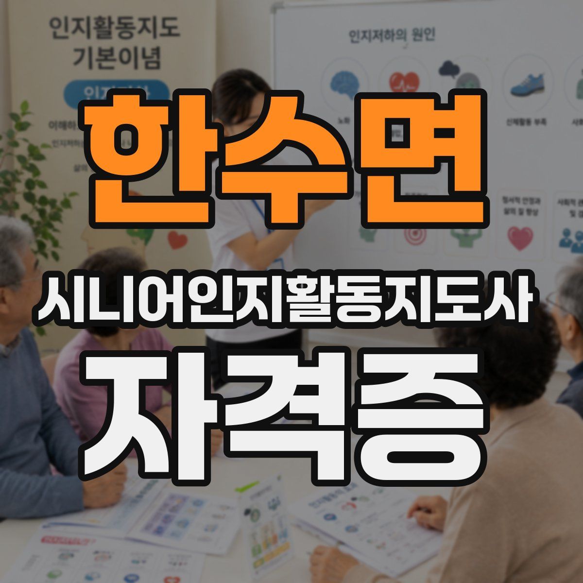 한수면 시니어인지활동지도사 자격증