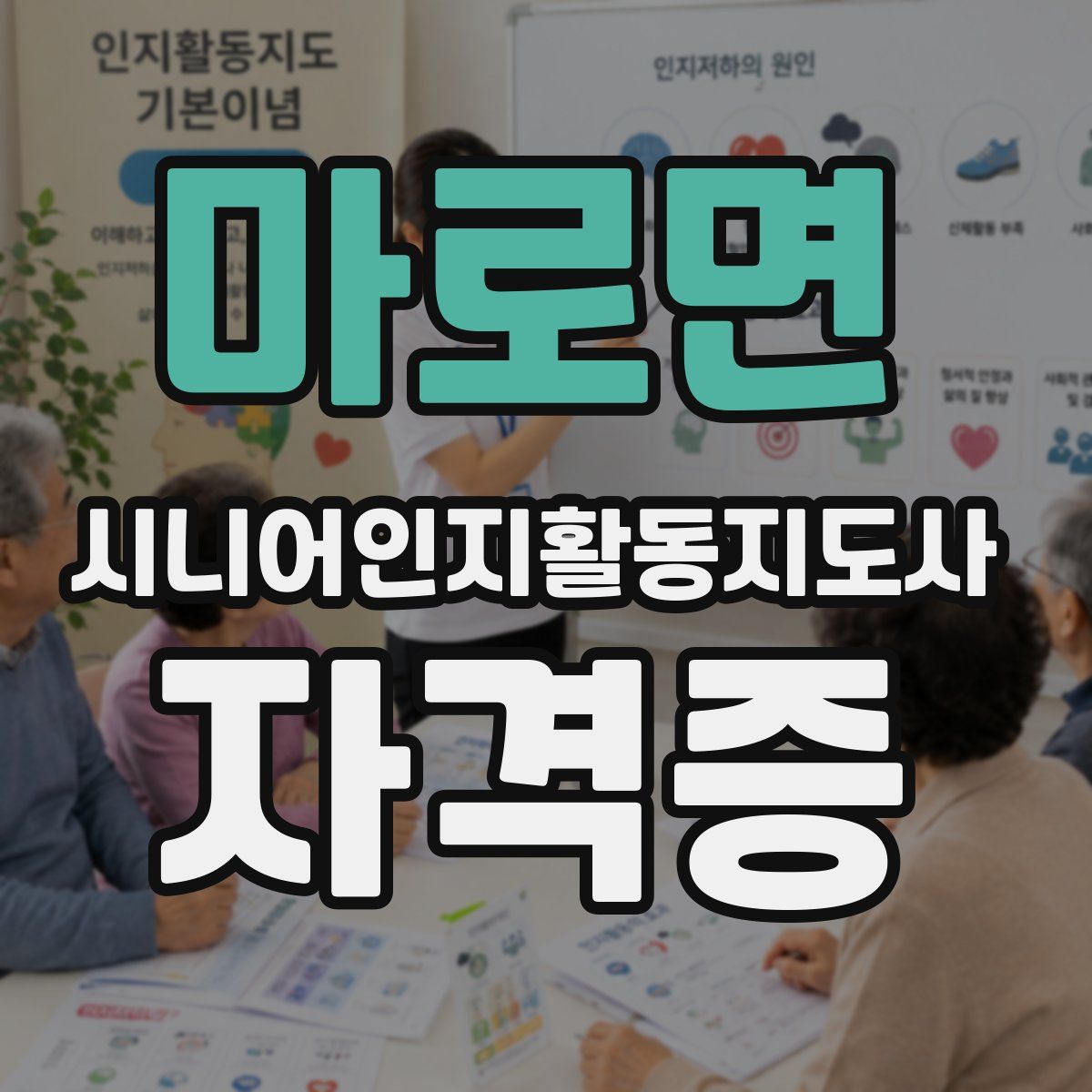마로면 시니어인지활동지도사 자격증