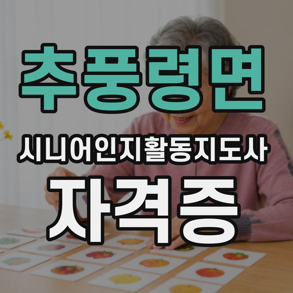 추풍령면 시니어인지활동지도사 자격증