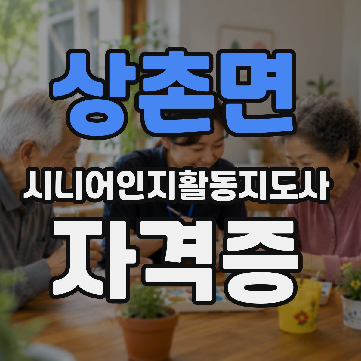 상촌면 시니어인지활동지도사 자격증
