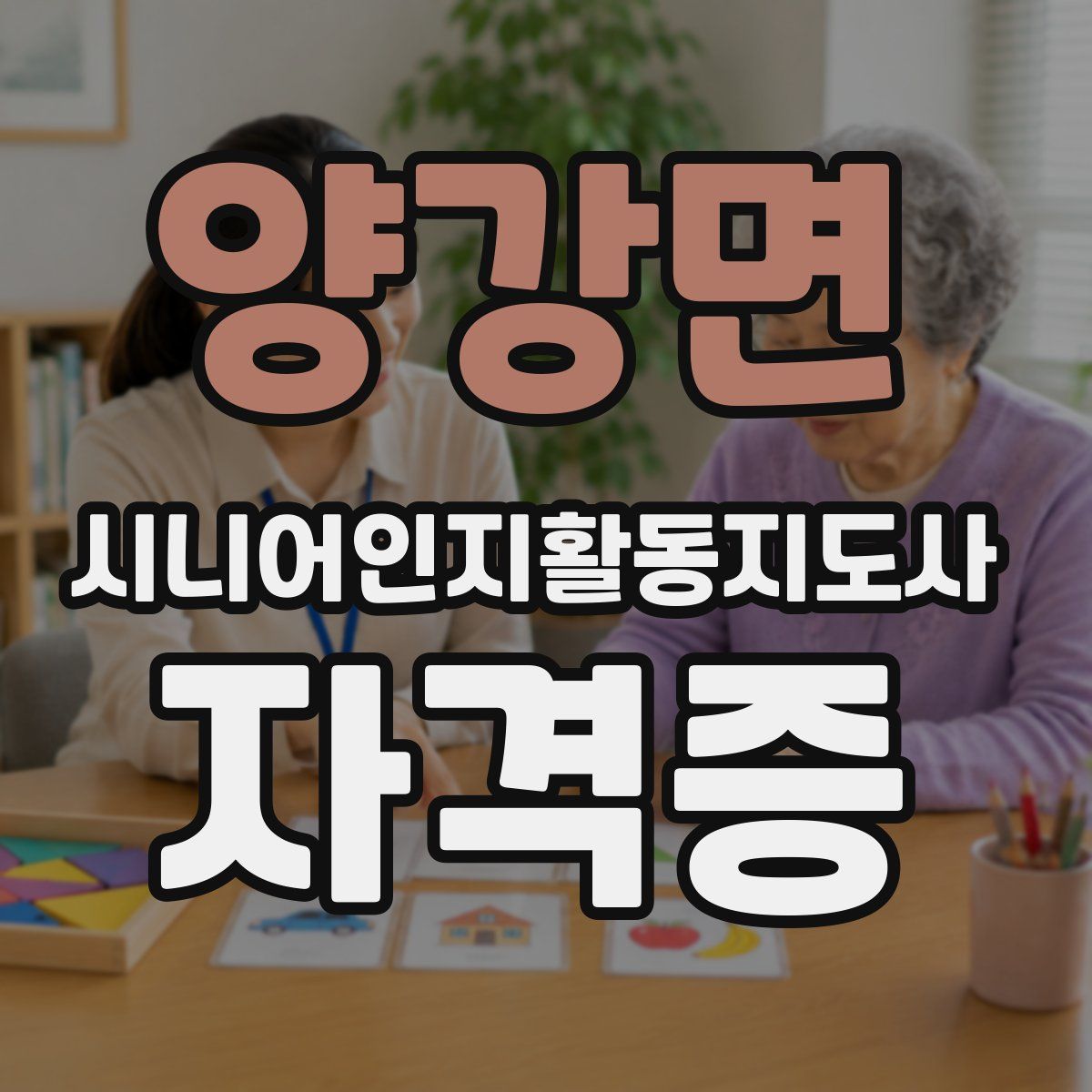 양강면 시니어인지활동지도사 자격증