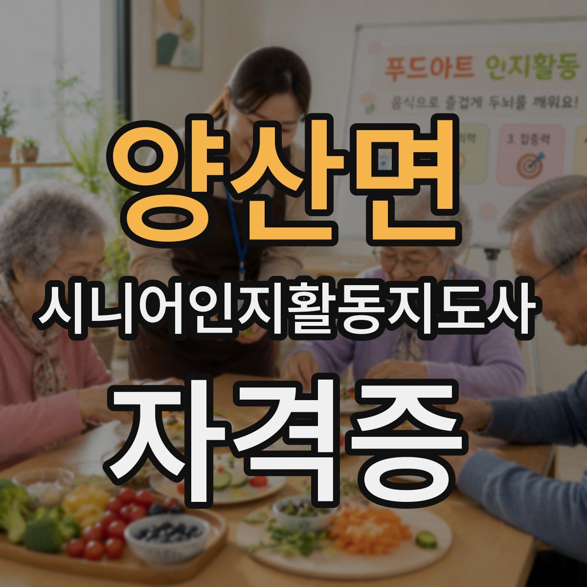 양산면 시니어인지활동지도사 자격증