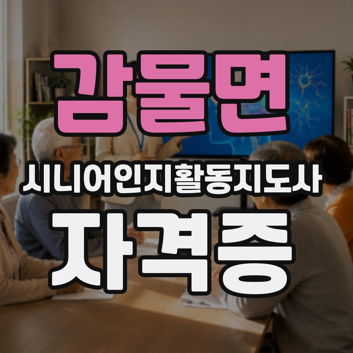 감물면 시니어인지활동지도사 자격증