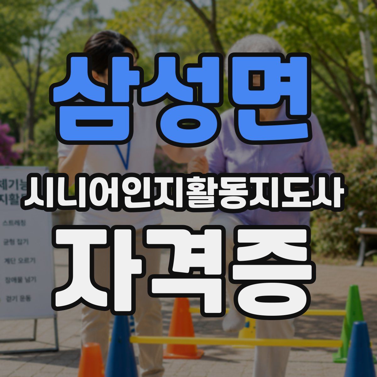 삼성면 시니어인지활동지도사 자격증