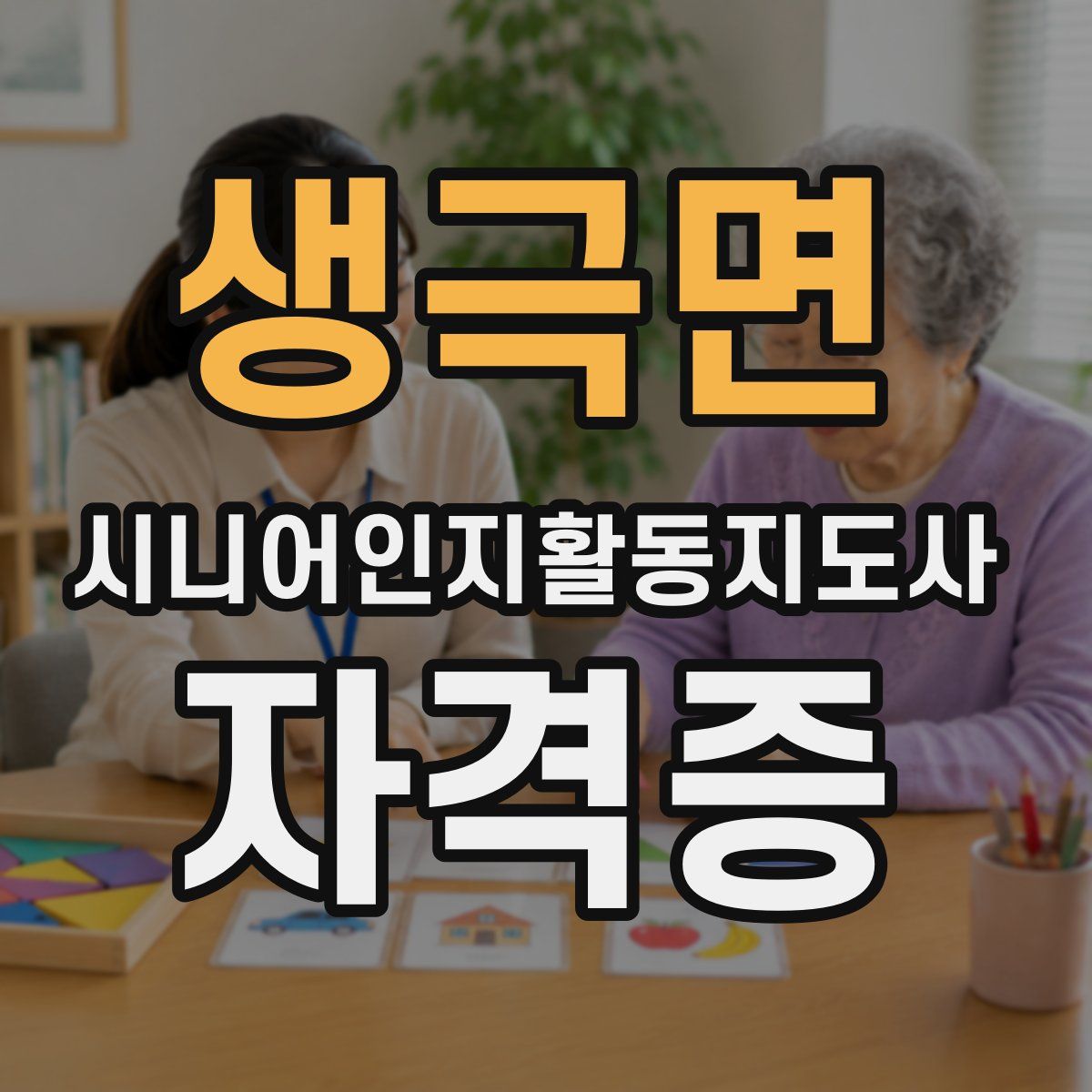 생극면 시니어인지활동지도사 자격증