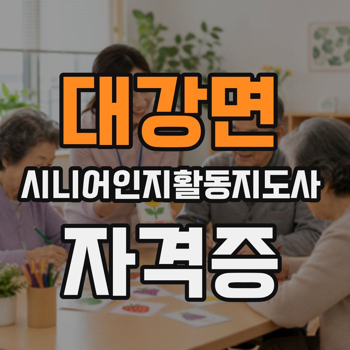 대강면 시니어인지활동지도사 자격증