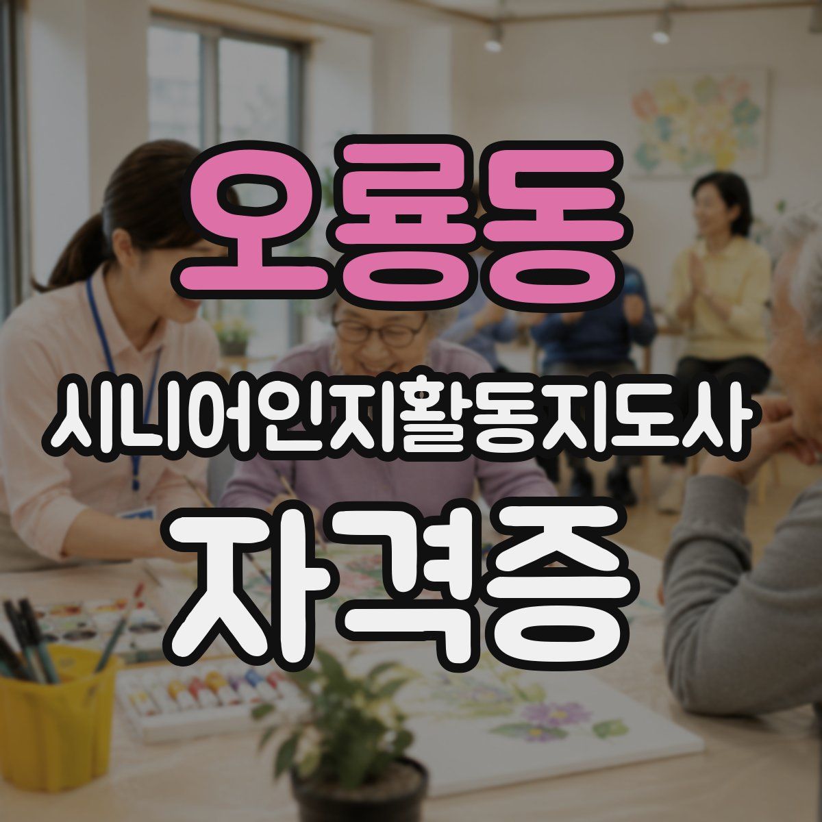 오룡동 시니어인지활동지도사 자격증