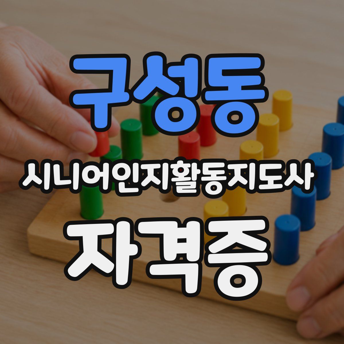 구성동 시니어인지활동지도사 자격증