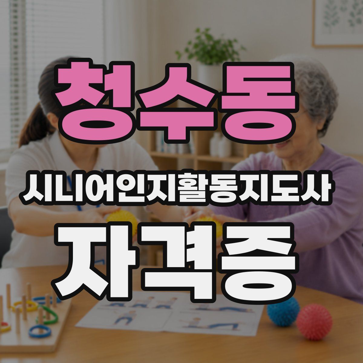 청수동 시니어인지활동지도사 자격증