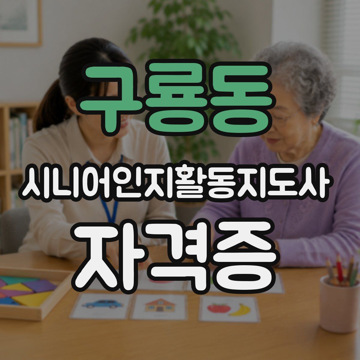 구룡동 시니어인지활동지도사 자격증
