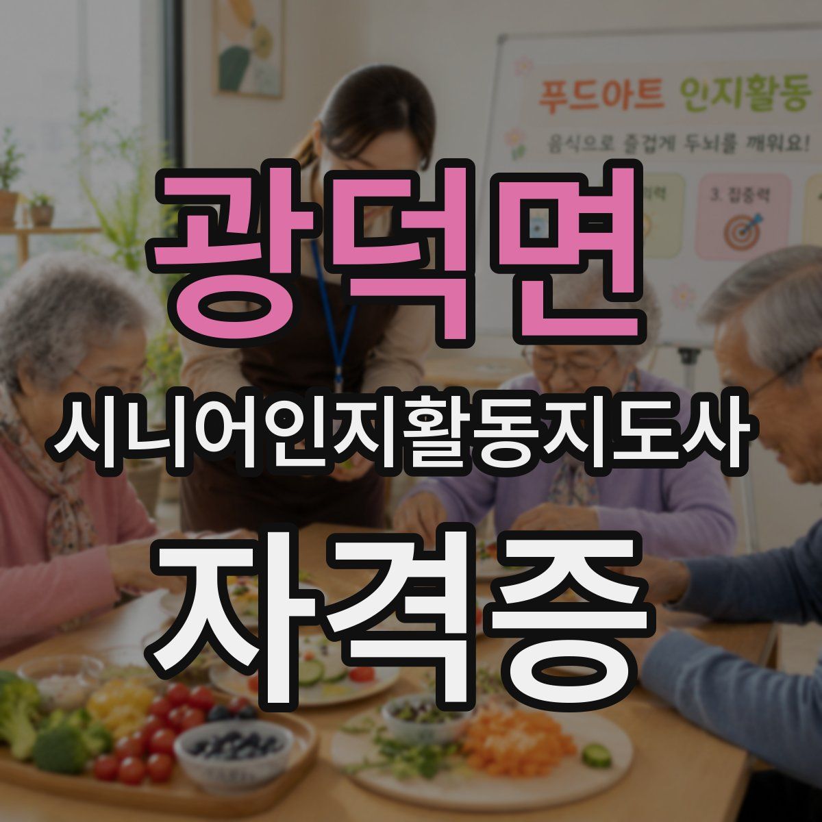 광덕면 시니어인지활동지도사 자격증