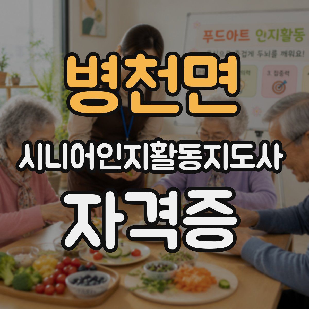병천면 시니어인지활동지도사 자격증