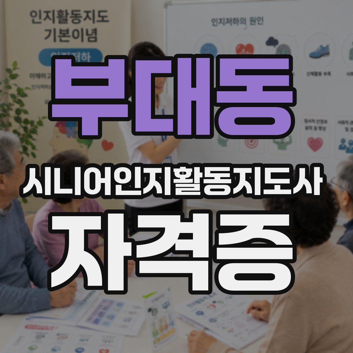 부대동 시니어인지활동지도사 자격증