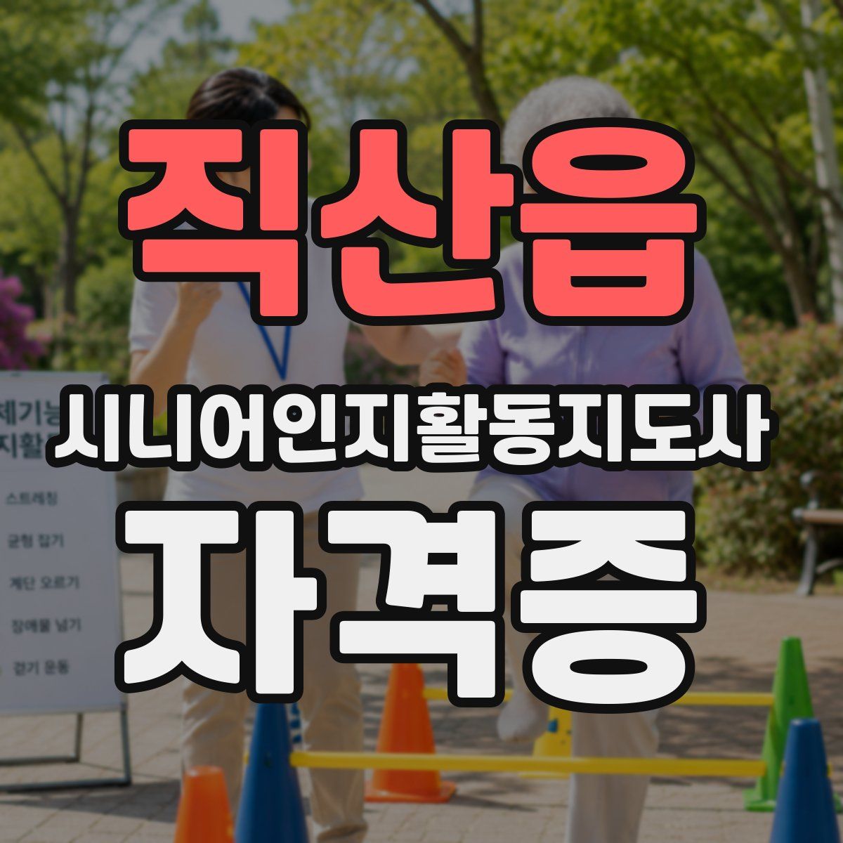 직산읍 시니어인지활동지도사 자격증