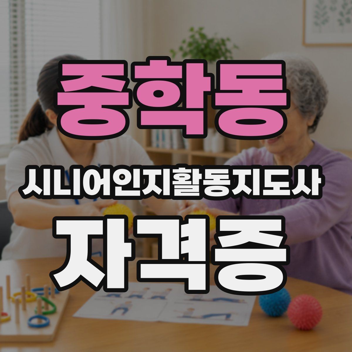 중학동 시니어인지활동지도사 자격증 취득 절차와 준비 포인트