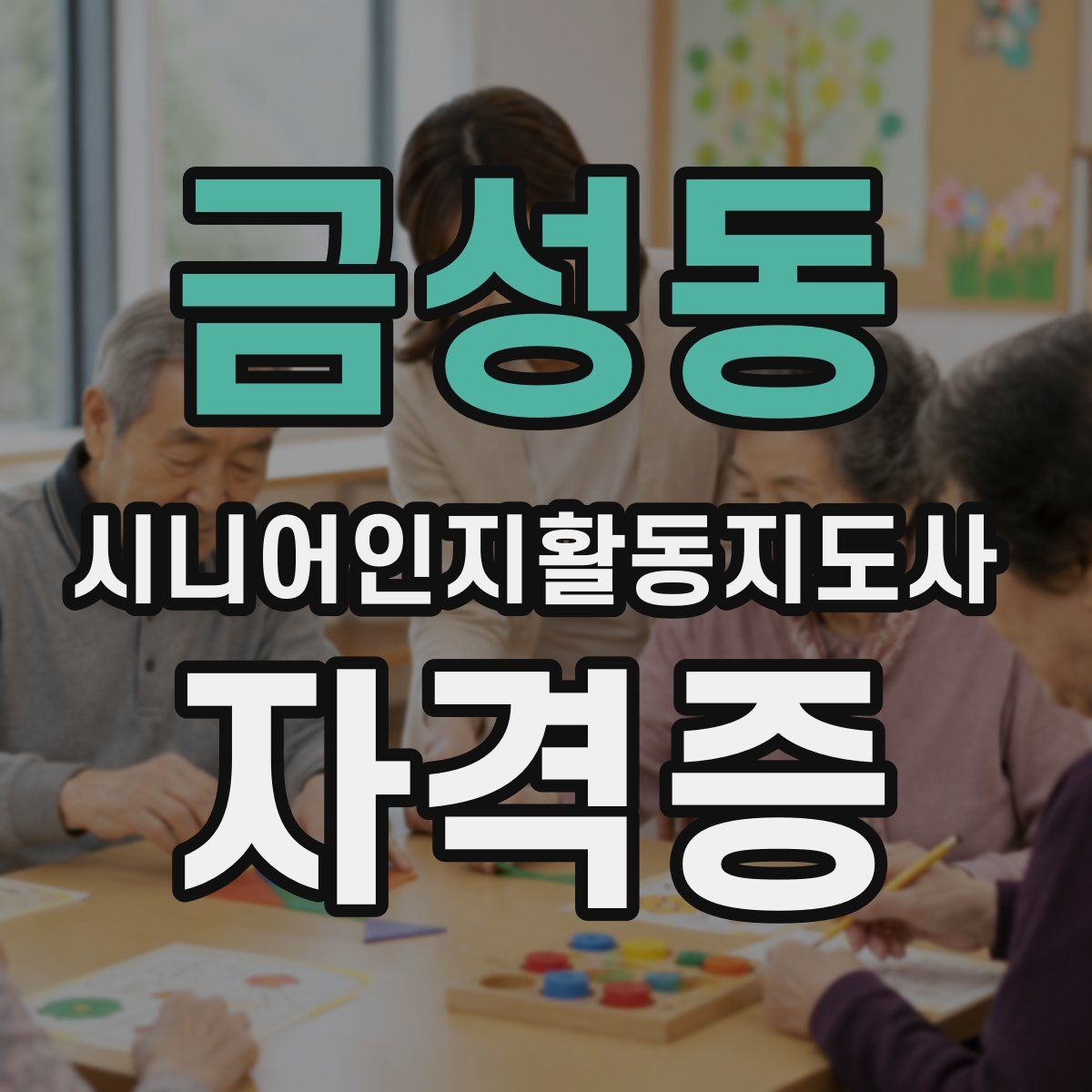 금성동 시니어인지활동지도사 자격증