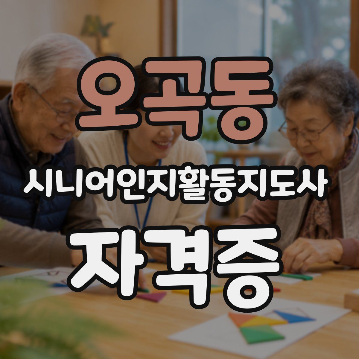 오곡동 시니어인지활동지도사 자격증