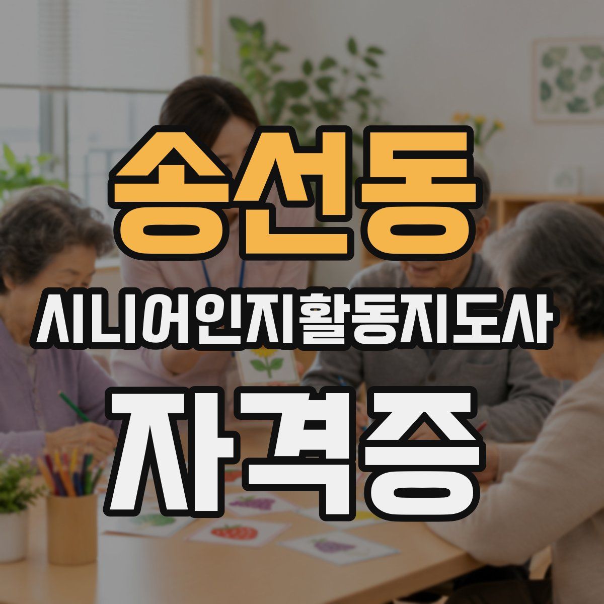 송선동 시니어인지활동지도사 자격증