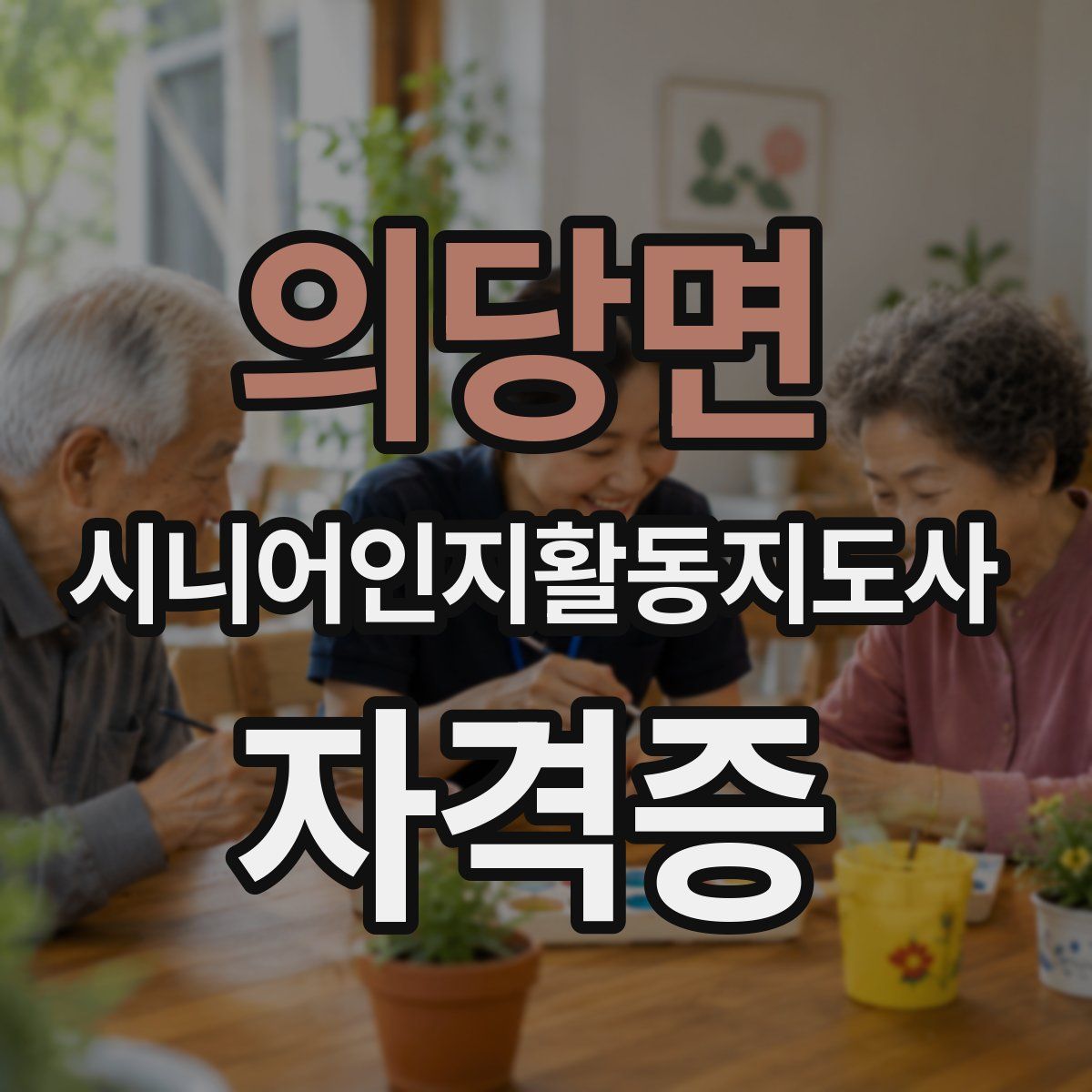 의당면 시니어인지활동지도사 자격증