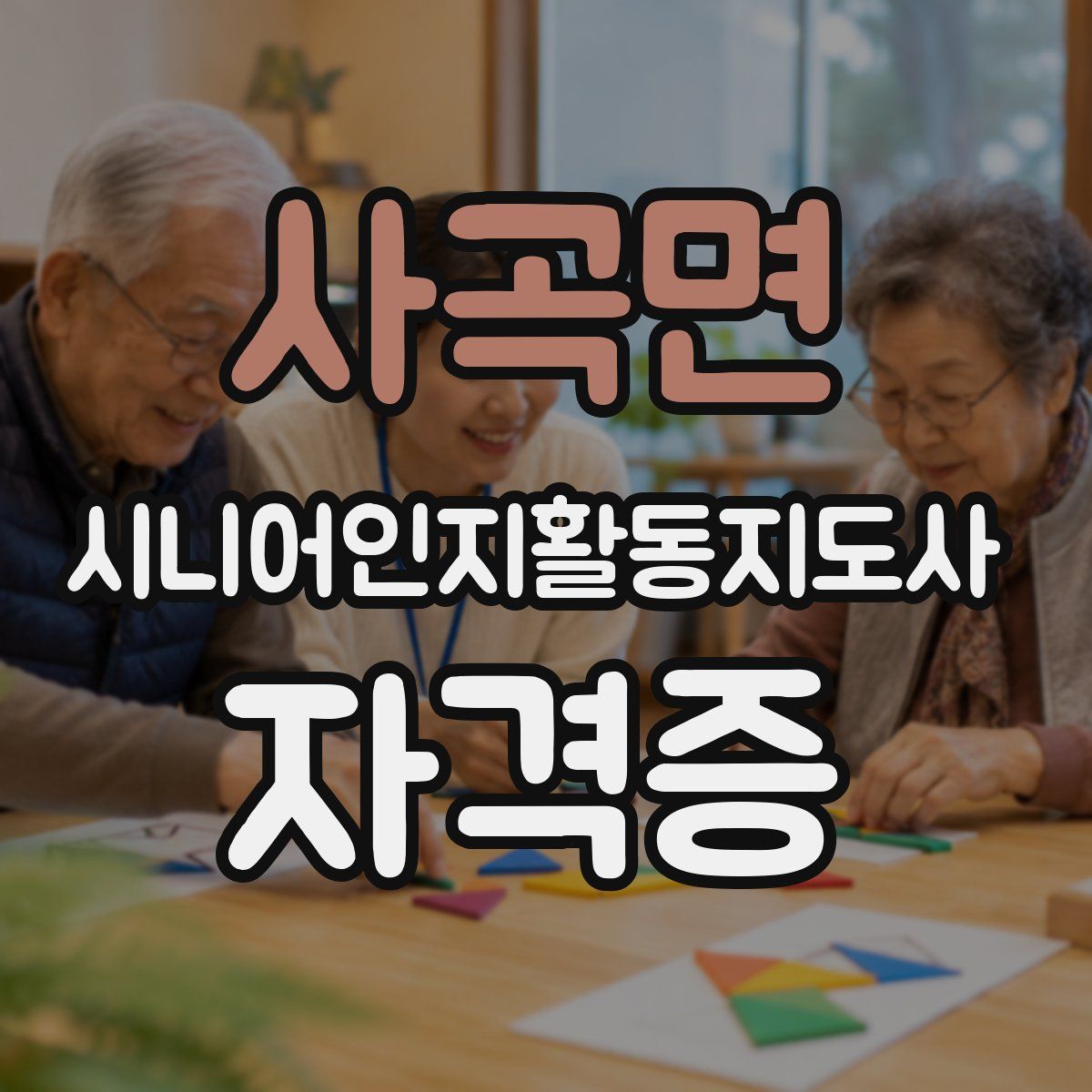 사곡면 시니어인지활동지도사 자격증