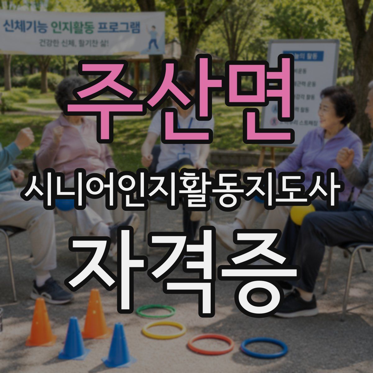 주산면 시니어인지활동지도사 자격증