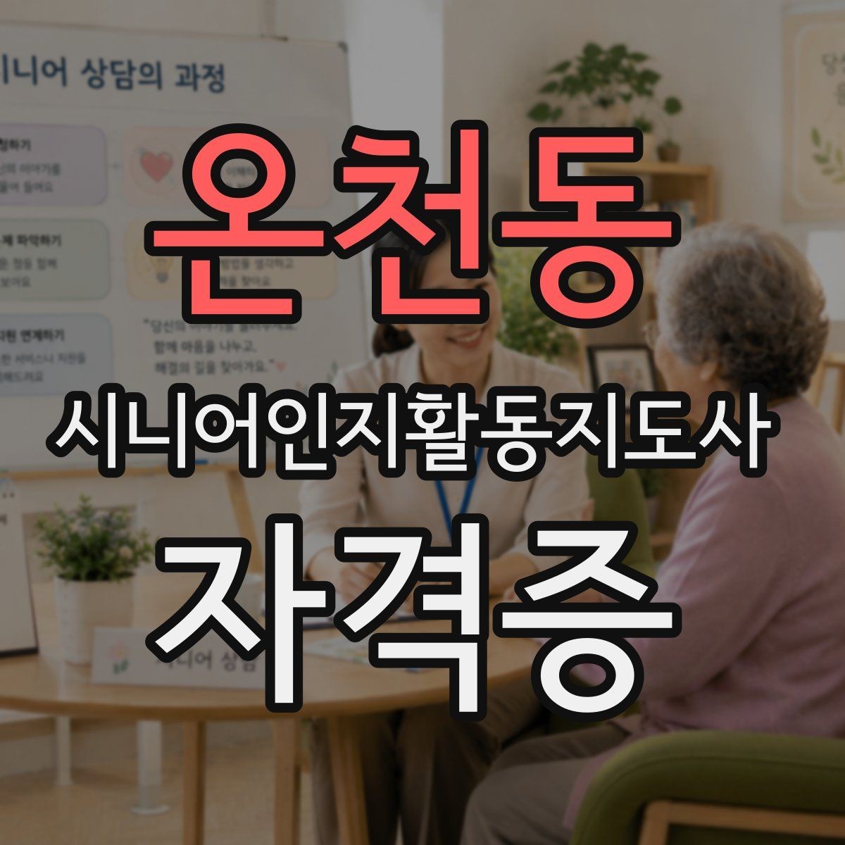 온천동 시니어인지활동지도사 자격증 관련 분야별 활용 사례