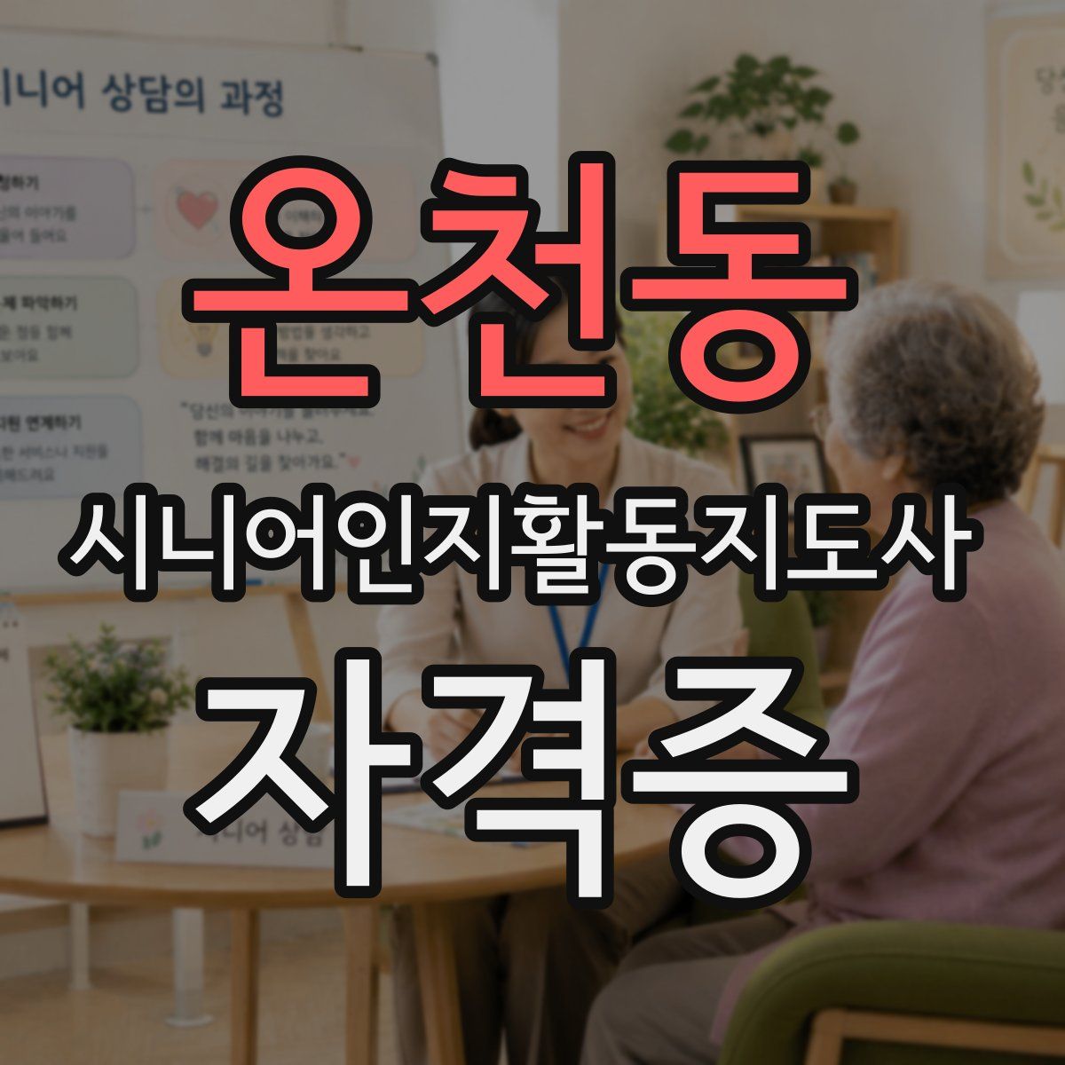 온천동 시니어인지활동지도사 자격증