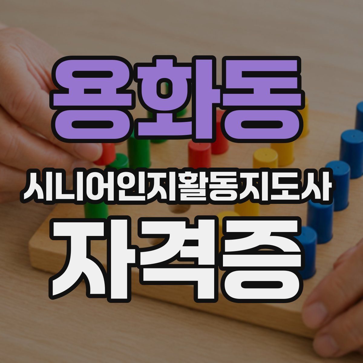 용화동 시니어인지활동지도사 자격증